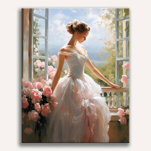 Number Artist Paint by Numbers Complete Kit~WINDOW OF ELEGANCE~New~Retail $55